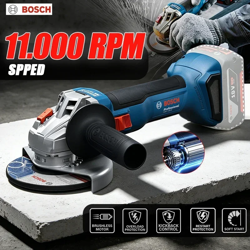 Power Tools Bosch - Бесщеточная угловая шлифмашина BOSCH GWS 18V-8,
